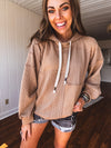 Patchwork Cable Mix Hoodie