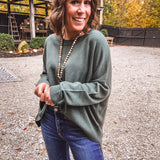 Extended Shoulder Sweater