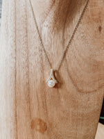 PAVE AND PEARL DROP NECKLACE