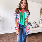 3/4 FLORAL ABSTRACT TOP