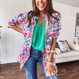 3/4 FLORAL ABSTRACT TOP
