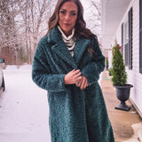 Pine Green Soft Fuzzy Jacket