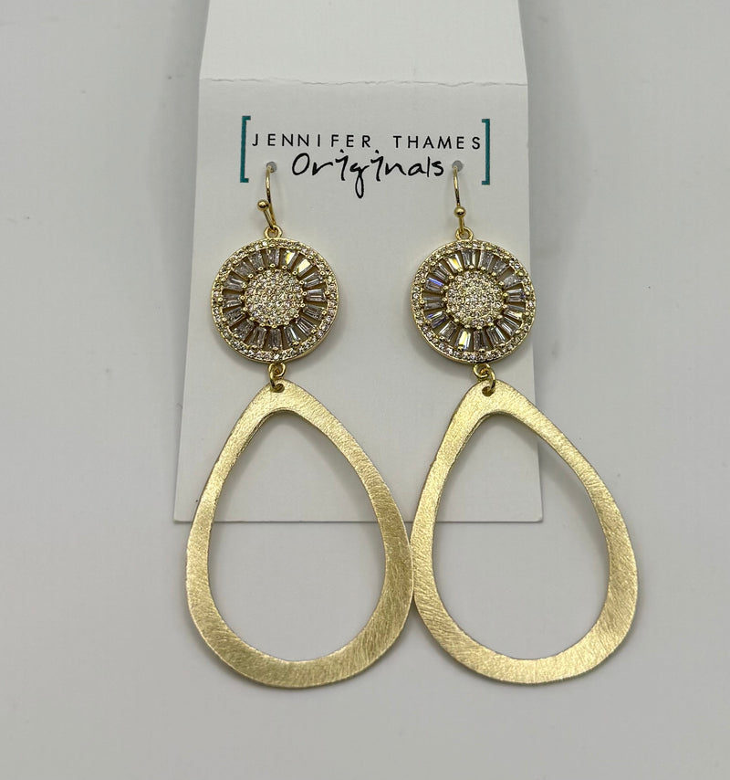 Abigail Gold Drop Hoop