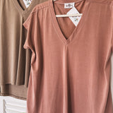 Draped Modal V Neck Essential