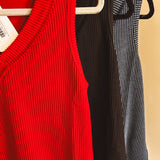 Casual Urban Rib V Neck Tank Top