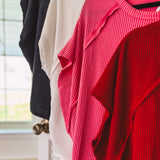 Urban Rib Raw Seam Easy Pullover