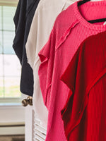 Urban Rib Raw Seam Easy Pullover
