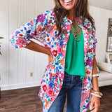 3/4 FLORAL ABSTRACT TOP