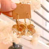 GOLDEN IN BLOOM HOOP EARRING
