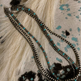 Western Nod Faux Triple Strand Necklace | 30"