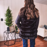 Cabrina Faux Fur Jacket with Puffer Sleeves