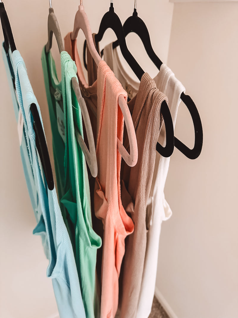 Perfect Easy Button V Neck Mini Pocket Tank