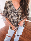 Oversize V Neck Easy Tee