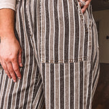 Brown Stripe Denim Pant