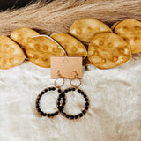 CRYSTAL CIRCLE DOUBE GOLD EARRING