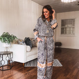 Here For It Zebra Wide Leg Pant