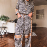 Here For It Zebra Wide Leg Pant