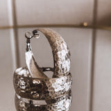 Hammered Wide Hoop