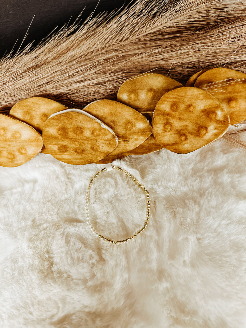 1/2 Pearl Gold Bracelet