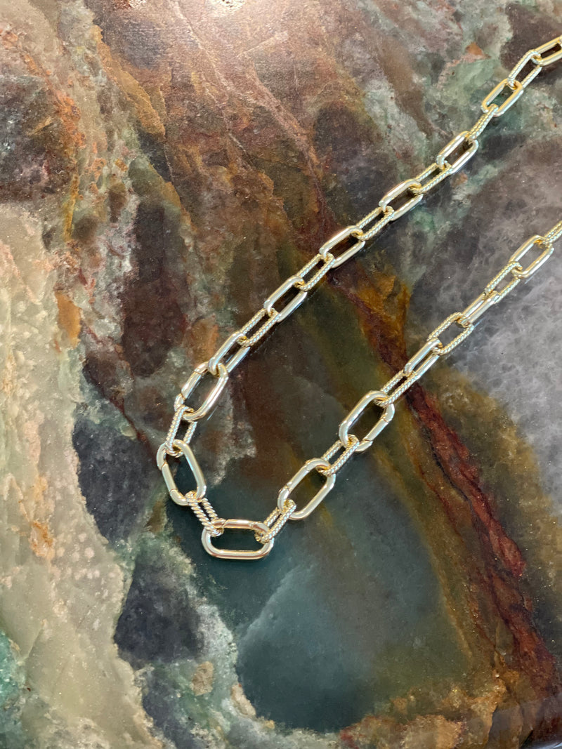 TSK Collector Rope Link Gold Necklace