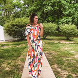 Olive Rose Printed Challis Maxi