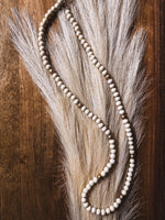 Wood + Gold Bead Necklace