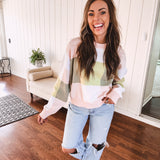 Blush Sage Blox Oversize Sweater