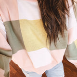 Blush Sage Blox Oversize Sweater