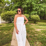 Walk the Walk White Cargo Jumpsuit