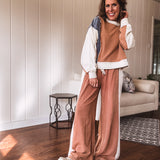 Cinnamon Colorblock Long Sleeve Pullover