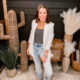 Black + Ivory Square Neck Tank