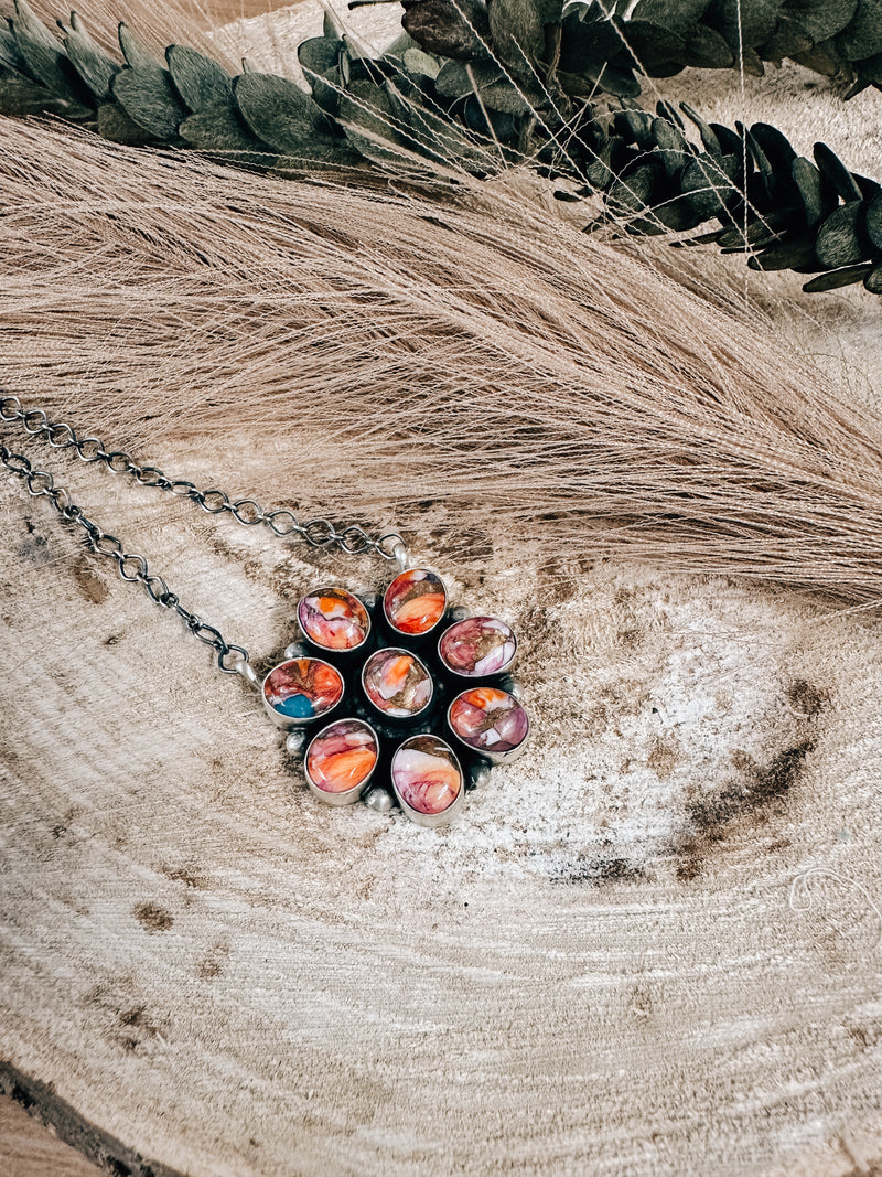 Purple & Orange Spiny Oyster Blossom Slab