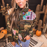 Custom Patchwork Olive Military Jacket