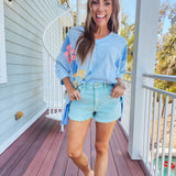 Tummy Control High Rise Fray Color Short