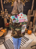 Custom Patchwork Olive Military Jacket