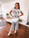 Off White Rock N Roll Tank