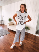 Off White Rock N Roll Tank
