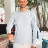 Navy Micro Stripe Golf Hoodie | Men's