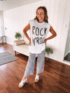 Off White Rock N Roll Tank