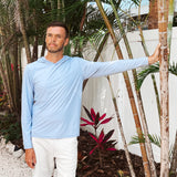 Navy Micro Stripe Golf Hoodie | Men's