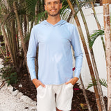 Navy Micro Stripe Golf Hoodie | Men's