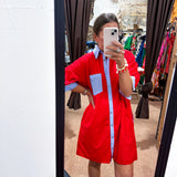 Reddy to Go Girl Stripe Contrast Pocket Dress