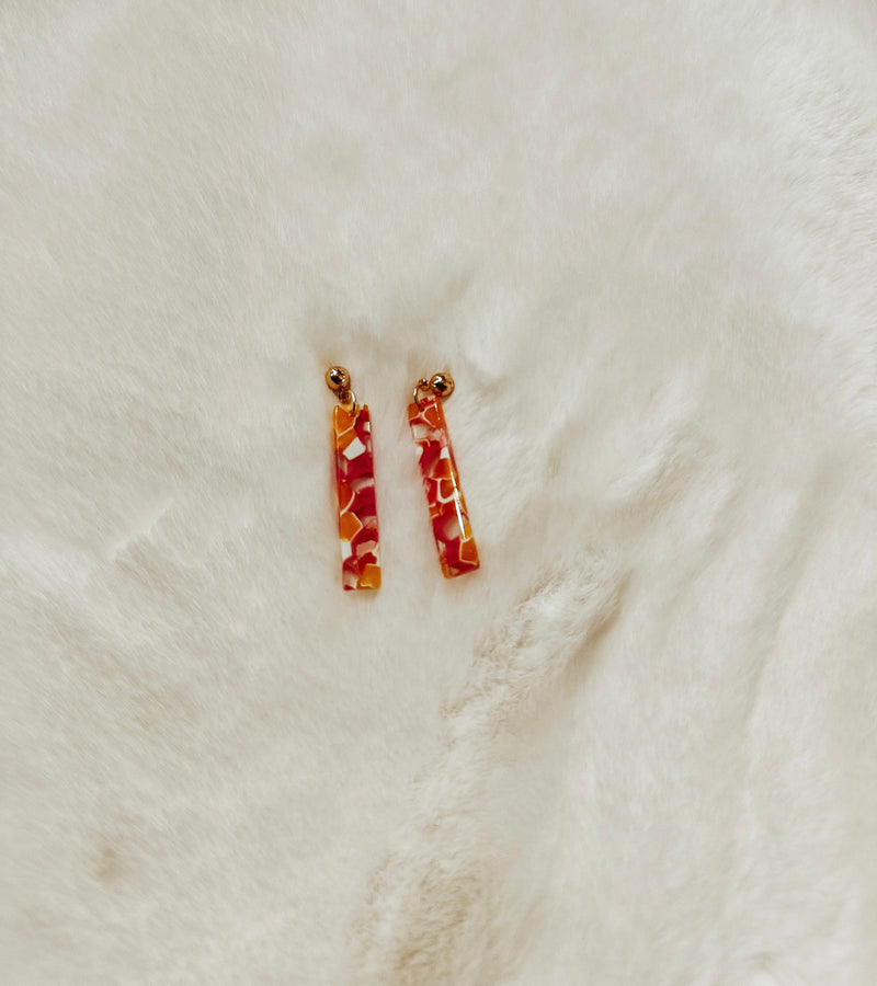 Pink Punch Acrylic Stick Earring