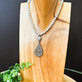 Teardrop Woven Bead Necklace