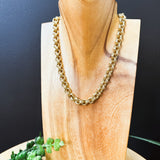 Multi triple circle links statement necklace
