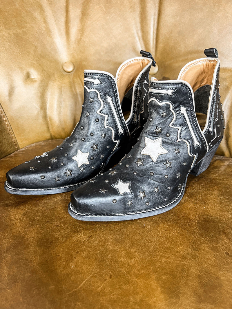 Black Lone Star Sky Bootie