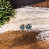 Turquoise Teardrop Cluster Post Earring