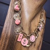 PINK POLO CLUB CHARM NECKLACE