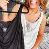 Twisted Strap Lace Inlet Tank