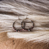 SS Pink Pearl Hoop with Single Saucer